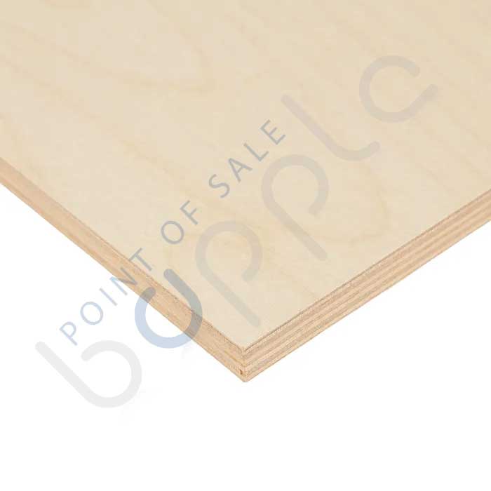 2440 x 1220 x 4mm Birch Ply Long Grain Smooth Face