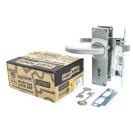 Three Lever Lock Handle, Aluminum, Satin Chrome, Keen Right