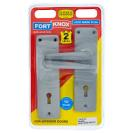 Two Lever Lock Handle, Satin Chrome