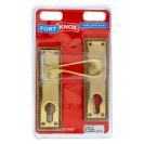 Exterior Profile Handle, Rose, Solid Brass