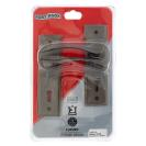 Two Lever Lock Set, Two Lever, #6 Meda, Iron Antique Nickel