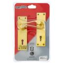 Two Lever Lock Set, Two Lever, #6 Lily, Solid Brass
