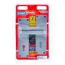 Two Lever Lock Handle, Polypropylene, Aluminum, Satin Chrome