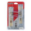 Three Lever Lock Set, #8 Wild-Star, Satin Nickel and Copper Plated