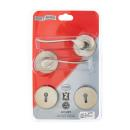 Two Lever Round Set, #6 Lady-Star, Satin and Black Nickel