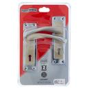 Two Lever Lock Set, #6 Arum, Satin Nickel and Copper Plated
