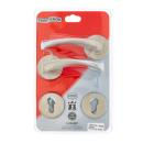 Arum Satin Nickel Door Handle Lock Set with Chrome Finish