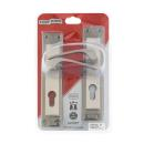 Aristata Satin and Black Nickel Euro Profile Handle Lock Set