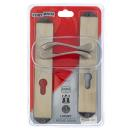 Imperial Satin and Black Nickel Euro Profile Handle Lock Set