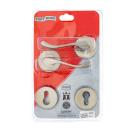 Imperial Satin and Black Nickel Euro Profile Handle Lock Set with Round Shaft