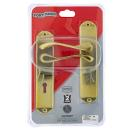 Didieri Brass Plated Double Lever Handle Lock Set