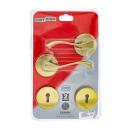 Didieri Brass Plated Double Lever Handle Lock Set with Round Shaft
