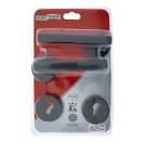 Royal Round Door Lever Set - Matt Black Finish - Euro Profile Rose Lever Set