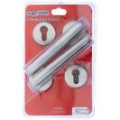 Rose Tang Door Handle - Stainless Steel - Euro Profile