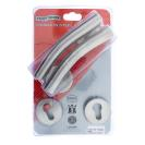 Rose Pike Door Lever Set - Stainless Steel - Euro Profile Lever Set