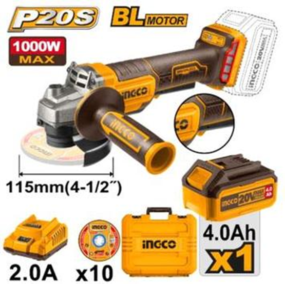 20V Lithium-Ion angle grinder