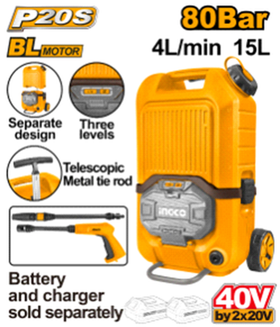 20V Lithium-Ion Pressure Washer