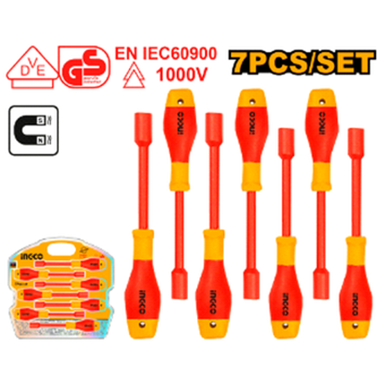 Insulated nut screwdriver set