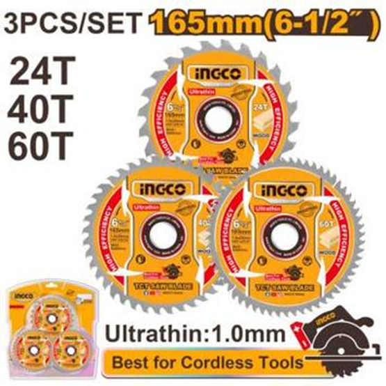 Ultra-thin TCT saw blade set