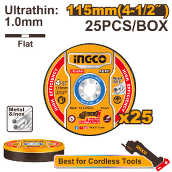 Ultra-thin metal cutting disc set