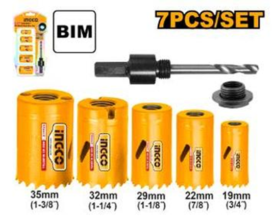 Bi-metal hole saw set