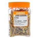 Chipboard Smooth Shank Yellow Plated Screw 3.5x50mm (Pack Of 200)