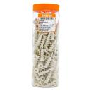 1 Fin 40mm Nylon Drywall Plug with Screw (Pack Of 120)