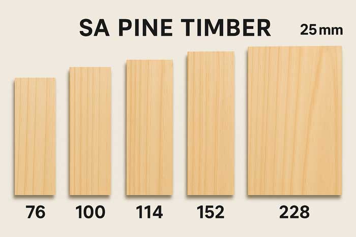 25 x 102 mm x 4.8 m SA Pine Timber FURN CCA H3