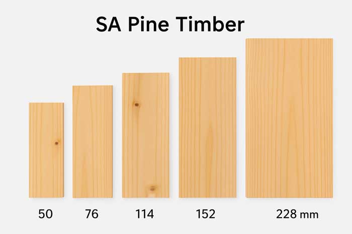 50 x 50 mm x 6.6 m SA Pine Timber Sized Vacsol