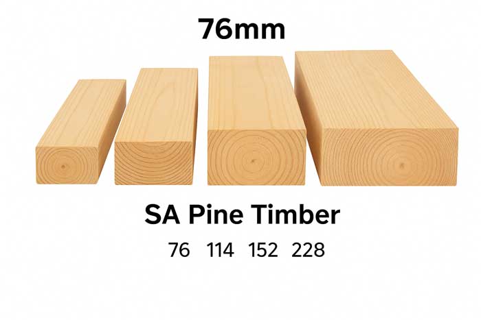 76 x 228 mm x 6.6 m SA Pine Timber S5S Vacsol
