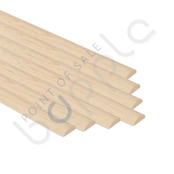 19 mm Half Round SA Pine Moulding Untreated