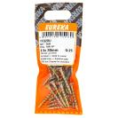 [1FG20U] Cut Screw - Yellow Passivated Full Thread Screw 4.5x30mm – Rust Resistant (25 pcs)