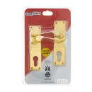 [M5K11U] Exterior Profile Lock Set, #6 Lily, Brass Cylinder, 70mm