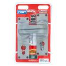 [M6K30] Exterior Profile Lock Handle, Aluminum, Satin Chrome, Copper Plated Cylinder, 70mm