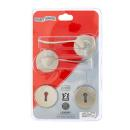 [M7A40] Two Lever Round Set, #6 Wild-Star, Satin Nickel and Copper Plated