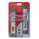 [M7B30] Exterior Profile Lock Set, #8 Lady-Star, Satin and Black Nickel