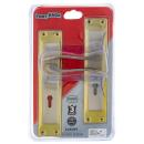 [M7C20] Three Lever Lock Set, #8 Fire-Star, Satin Nickel and Brass Plated