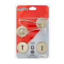 [M7C40] Two Lever Round Set, #6 Fire-Star, Satin Nickel and Brass Plated