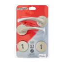 [M7D40] Arum Satin Nickel Door Handle Lock Set with Chrome Plating