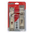 [M7F20] Aristata Satin and Black Nickel Triple Lever Handle Lock Set