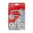 [M7F40] Aristata Satin and Black Nickel Double Lever Handle Lock Set with Round Shaft