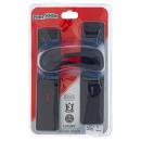 [M7G20] Anouk Matte Black Triple Lever Handle Lock Set