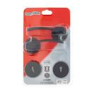 [M7G40] Anouk Matte Black Double Lever Handle Lock Set with Round Shaft