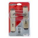 [M7H10] Imperial Satin and Black Nickel Double Lever Handle Lock Set