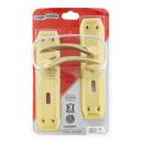 [M8L20] French Style Door Lever Set - Brass Plated - 3 Lever Set