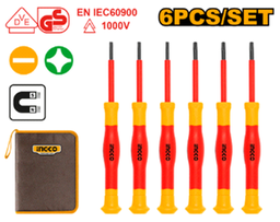 [HKIPSD0601] 6 Pieces insulated precision screwdriver set