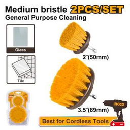 [WCBM2235] 2 Pieces Medium bristle brush cleaning set