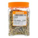 [H1G090] Chipboard Full Thread Yellow Plated Screw 3.0x25mm (Pack Of 700)