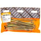[1GL90U] Chipboard Smooth Shank Yellow Plated Screw 6.0x120mm (Pack Of 25)